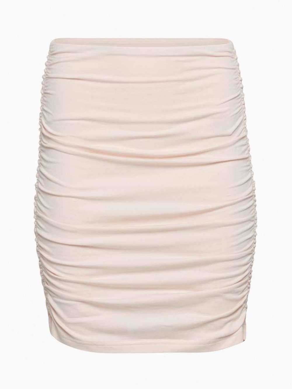 Aritzia TNA Chill Malibu Skirt - Oracle Pink Ruched Mini Skirt